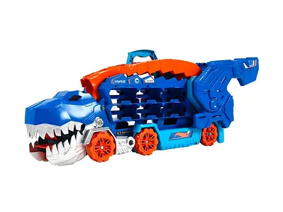 Hot Wheels City Ultimate Hauler Truck Transforming Toy Carrier - Blue/Orange