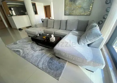 The One Kingston U Shape Sofa Gray Light grey L-shaped sectional sofa with chaise - good condition