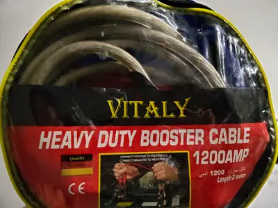 Battery booster cable, heavy duty