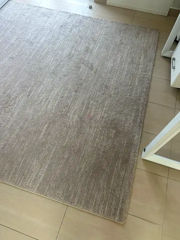 Light Grey Textured Area Rug - Good Condition
