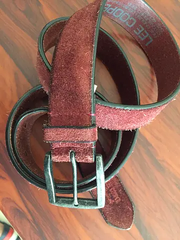 Lee Cooper Brown Suede Leather Belt - Size Medium