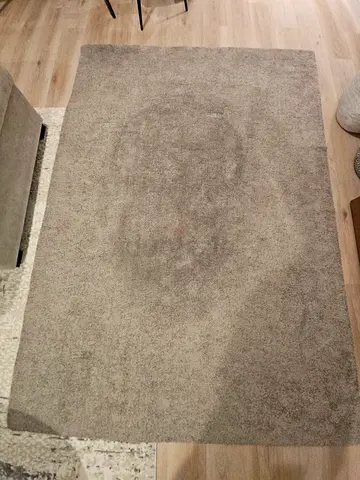 Light Grey Plush Area Rug Carpet - Excellent Condition, Medium Size