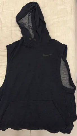 Nike sleeveless hoodie with front pocket - charcoal