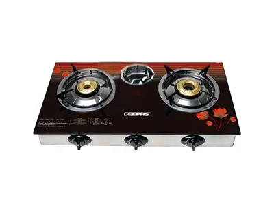 Geepas 3-Burner Gas Hob Glass Top - Used, Working