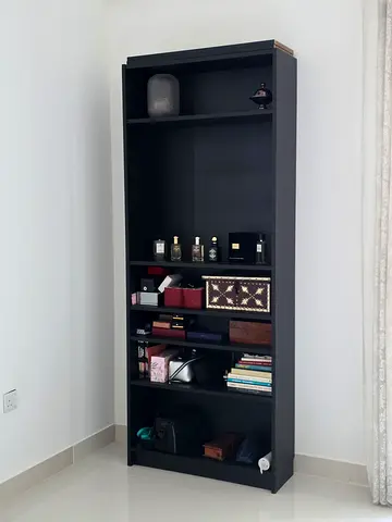 Tall Black Bookcase / Open Bookshelf - Good Condition