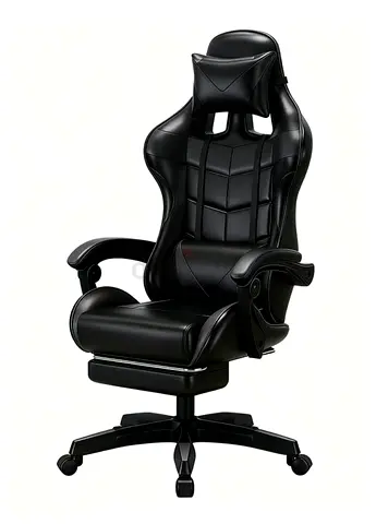 Ergonomic gaming/computer chair, height adjustable, PU leather, high backrest, lumbar support, comfy