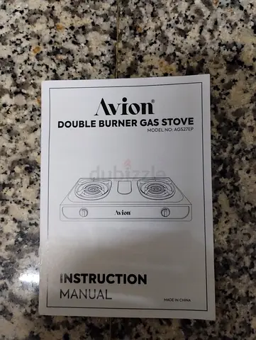 Avion Double Burner Gas Stove - Instruction Manual (Model AG-258E)