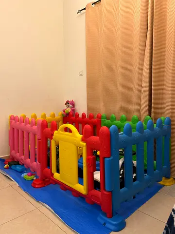 Colorful Plastic Baby Playpen / Activity Fence - Good Condition