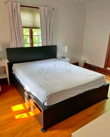 Ikea malm queen size bed with matters