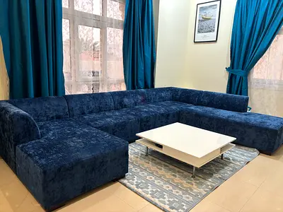 Large Navy Blue Modular Corner Sofa - Brand new.