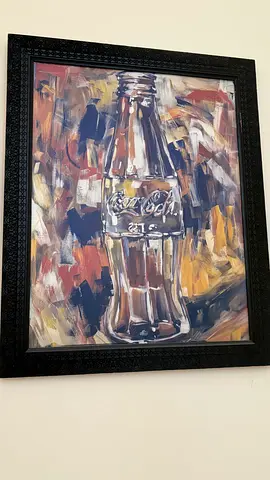 Extra-Large Statement Artwork (150 × 100 cm) – Framed Coca-Cola Inspired Abstract Painting