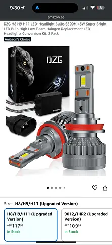 HB3 CAR LED light (Original price AED140) good for flash