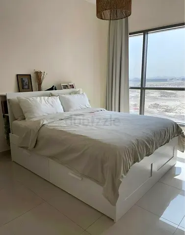 Ikea Queen Briminess bed frame with Ikea Queen Mattress