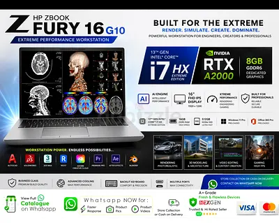 ● Hp Zbook Fury16 G10 Extreme RTX + Core i7 HX Gen12 Flasghip Power - xps studio precision p1 p16 x1