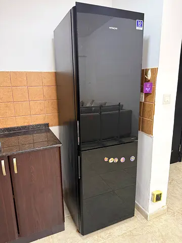 Hitachi Black Side-by-Side Refrigerator - Good Working Condition