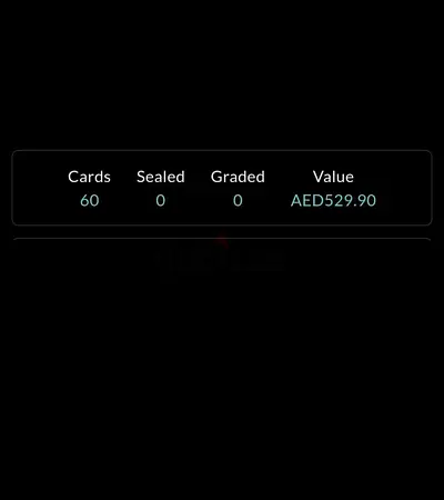 Collection of 60 Trading Cards - Unsealed, Ungraded (Estimated Value AED 529.90)