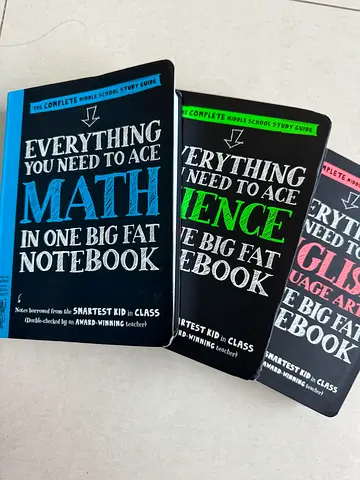 Set of Everything You Need to Ace Math, Science, and English Notebooks - Big Fat Notebook series