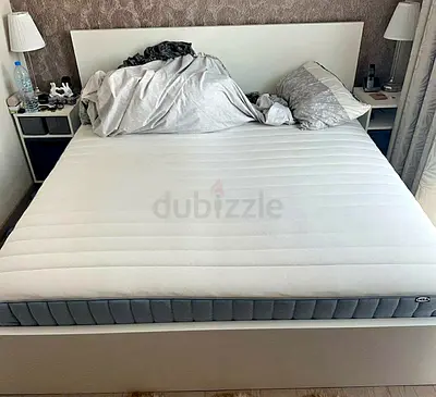 Ikea King size bed with mattress available in perfect condition