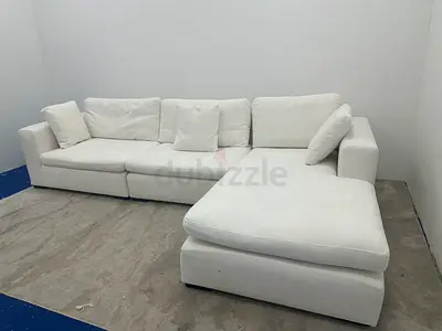Amazing condition marina home white color lshape sofa