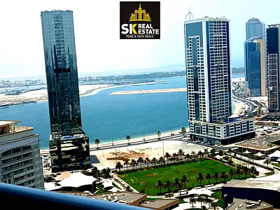SEA VIEW LUXURIOUS 3 BHK _ NEAR DUBAI EXIT _ WITH BALCONY WARDROBE _ ONLY AED 75000 IN 4 CHQS