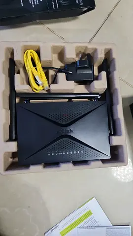 D-Link Wireless Router with Power Adapter and Ethernet Cable - Good Working Condition