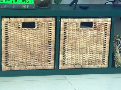 6 Rattan wicker storage baskets for ikea KALLAX unit