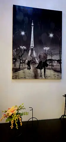Black  White Eiffel Tower Wall Art Canvas — 1 Piece