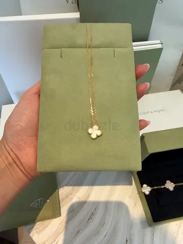 Vintage Alhambra Mother of Pearl Necklace Pendant Van Cleef  Arpels