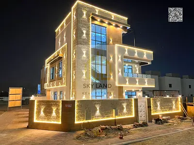 Own your dream villa in the heart of Ajman, on a corner lot with two street frontages. Includes water, electricity, and air conditioning. A great disc