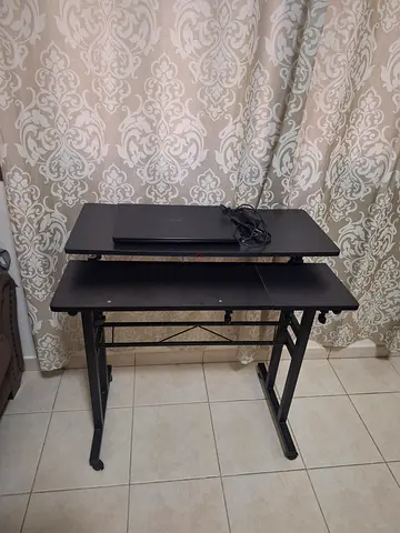 Mobile Standing Desk, Height Adjustable Sit Stand Mobile Laptop  computer Workstation table