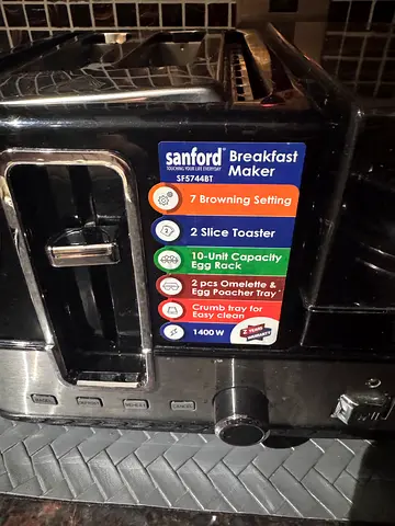 Sanford Breakfast Maker - 2 Slice Toaster  Grill (Used)