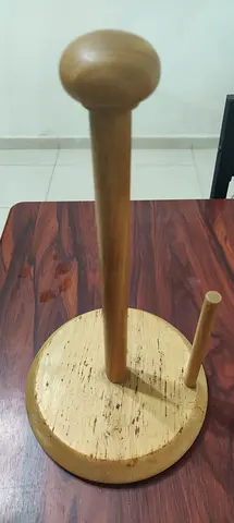 Wooden paper towel holder / kitchen roll stand - used