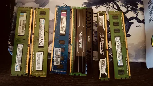 Assorted DDR3 24GB Desktop RAM Sticks – Lot of 6 (Mixed Brands  Capacities)