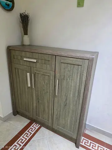Compact Wooden Shoe Cabinet / Sideboard – Light Oak Finish