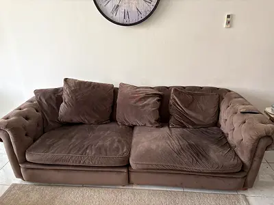 Marina Homes 3 Piece Suite Brown Velvet