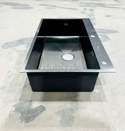 Black Stainless Steel Single Bowl Kitchen Sink (Undermount/Topmount) - Like New