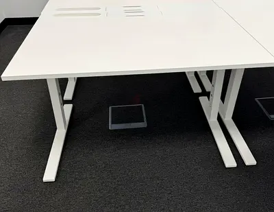 White Office Workstation Table - Set of Desks