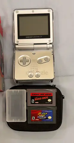 Nintendo Game Boy Advance SP with 2 Games and Carry Case