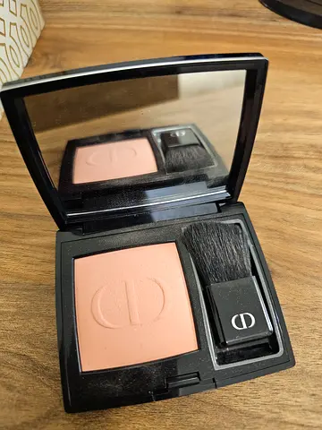DIOR Powder Blush Compact with Mirror and Brush - Light Peach