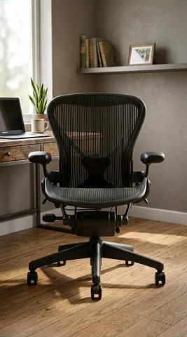 Ergonomic Black Mesh Office Chair (Adjustable, Lumbar Support)