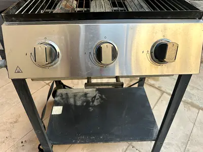Used 3-Burner Stainless Steel Gas BBQ Grill (Outdoor)