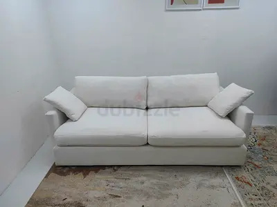 Crate and barrel white color 3 seater sofa for sale