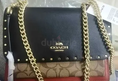 Coach Chain Strap Signature Crossbody Bag - Black/Brown
