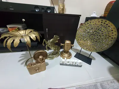 Home Box Decorative Gold Home Accent Pieces - Small Collection