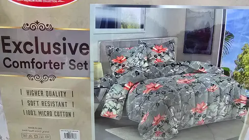 Exclusive floral comforter set - king size, 100% micro cotton (new not used)