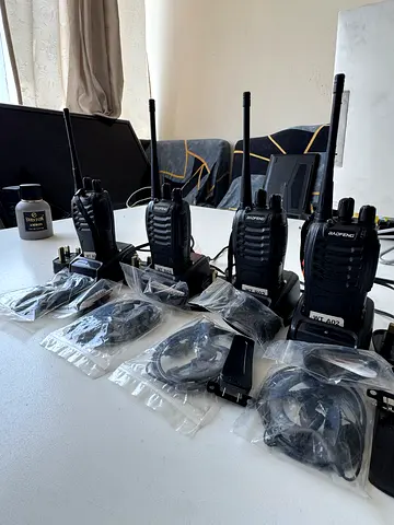 Baofeng BF-888S Walkie Talkie Set | 5W UHF | 400–470MHz | Charger + Earpiece | Ready Use | 4pcs Set