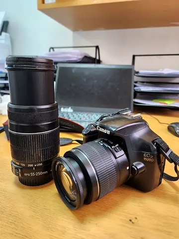 Canon EOS 1100D DSLR Camera with 18-55mm  55-250mm Lenses