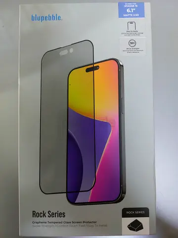 Bluebubble Rock Series Tempered Glass Screen Protector for 6.1 Phone (New in Box)