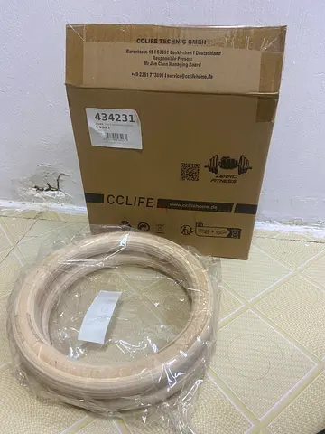 Set of Wooden Gym Rings with Straps (New) - Ideal for Home Workouts 6 available