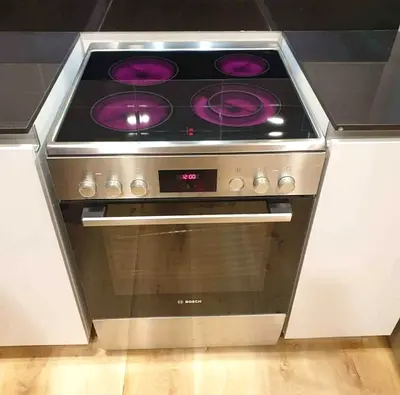 Free delivery Bosch Stainless Steel Electric Cooker with Ceramic Hob and Oven 60 cm